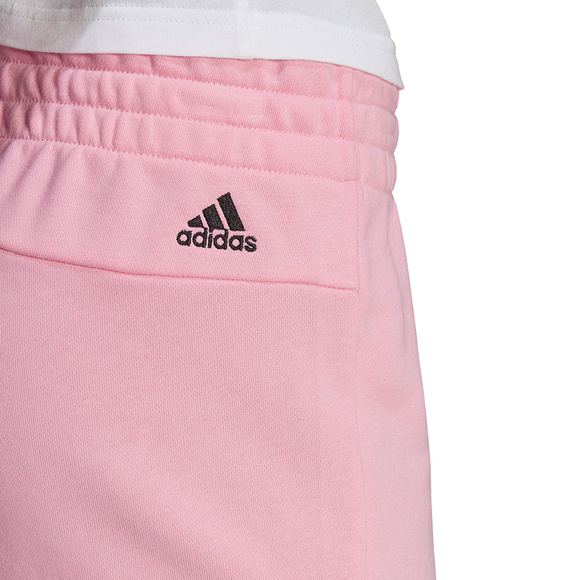 Spodenki damskie adidas Essentials Slim Logo różowe HD1699
