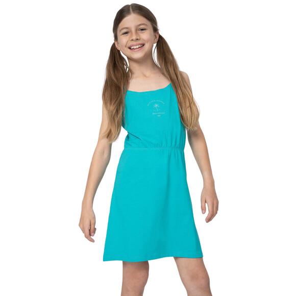 Sukienka dla dziewczynki 4F F026 morska zieleń 4FJSS23TDREF026 46S
