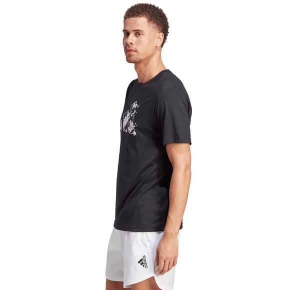 Koszulka męska adidas Train Essentials Seasonal Training Graphic czarna IJ9601