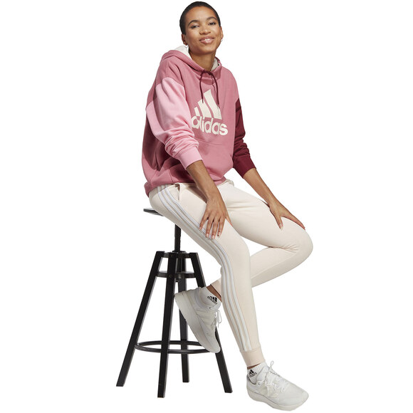 Bluza damska adidas Essentials Big Logo Oversized French Terry Hoodie różowa IC9869