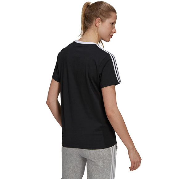 Koszulka damska adidas Essentials 3-Stripes czarna GS1379