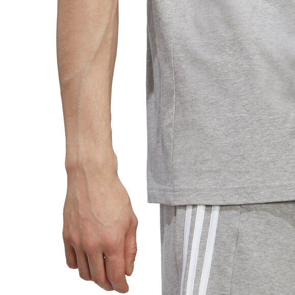 Koszulka męska adidas Essentials Single Jersey Embroidered Small Logo szara IC9288