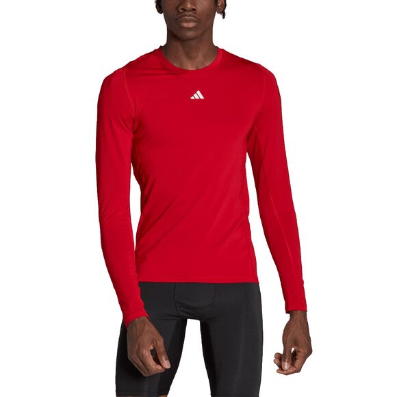 Koszulka mska adidas Techfit Aeroready Long Sleeve Tee czerwona HP0639