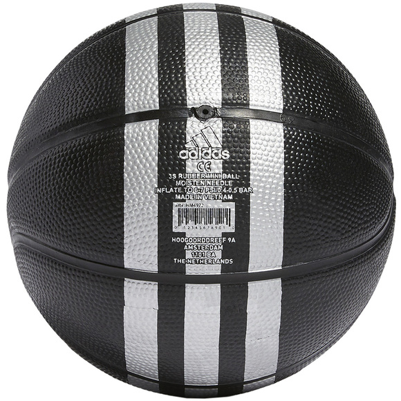 Piłka koszykowa adidas 3-Stripes Rubber Mini czarna HM4972
