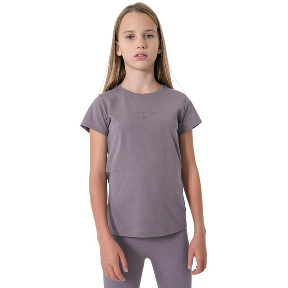 Koszulka dla dziewczynki 4F fioletowa HJZ22 JTSD002 51S
