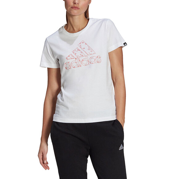 Koszulka damska adidas Outlined Floral Graphic T-Shirt  biała GL1031 