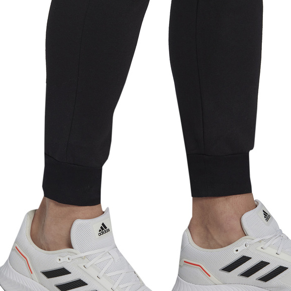 Spodnie męskie adidas Essentials Fleece Regular Tapered czarne HL2236