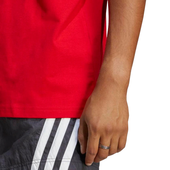 Koszulka męska adidas Essentials Single Jersey Big Logo czerwona IC9352