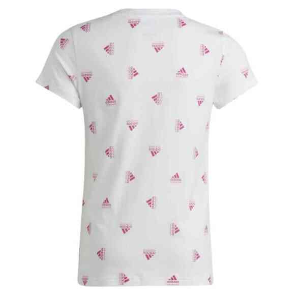 Koszulka dla dzieci adidas Brand Love Print Cotton Tee biała IB8918