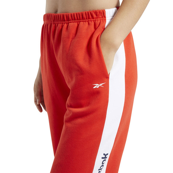 Spodnie damskie Reebok Te Linear Logo Fl P czerwone FT0905