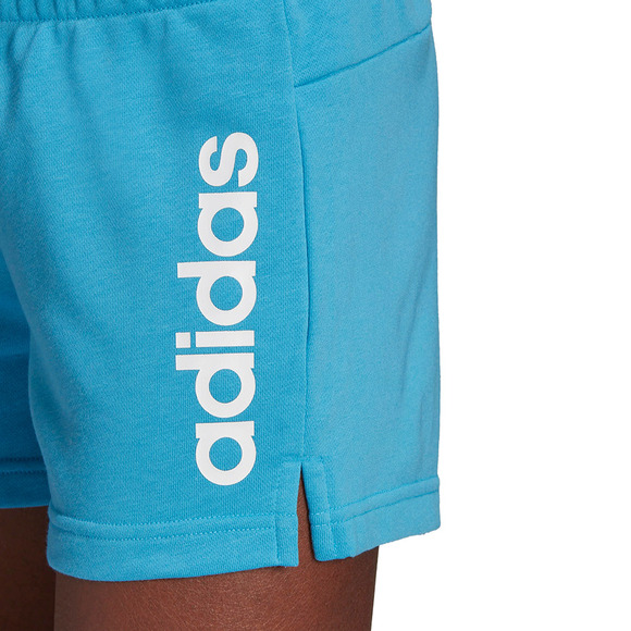 Spodenki damskie adidas Essentials Slim Logo Shorts niebieskie HD1701