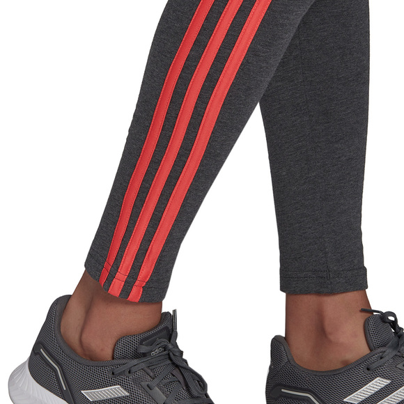 Legginsy damskie adidas Loungewear Essentials 3-Stripes szare HD1831