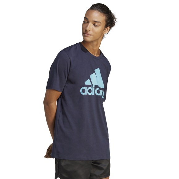 Koszulka męska adidas Essentials Single Jersey Big Logo Tee granatowa IC9354