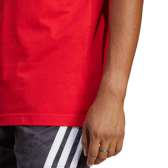 Koszulka męska adidas Essentials Single Jersey 3-Stripes Tee czerwona IC9339