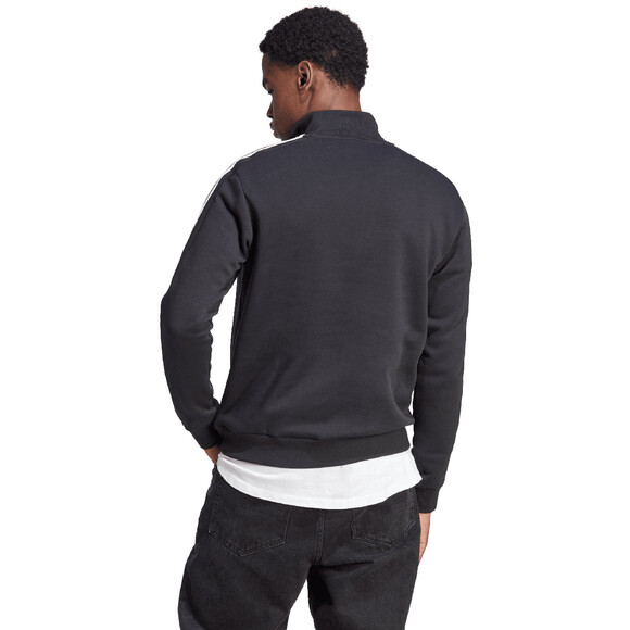 Bluza męska adidas Essentials Fleece 3-Stripes 1/4-Zip czarna HZ6235