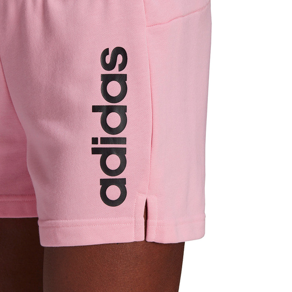 Spodenki damskie adidas Essentials Slim Logo różowe HD1699