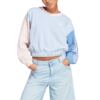 Bluza damska adidas Essentials 3-Stripes Crop błękitno-różowa IC9873