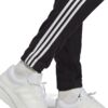 Spodnie męskie adidas Essentials French Terry Tapered Cuff 3-Stripes czarne IC0050
