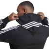 Bluza męska adidas Essentials French Terry 3-Stripes Hoodie czarna IC0435