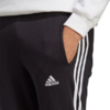 Spodnie męskie adidas Essentials Single Jersey Tapered Open Hem 3-Stripes czarne IC0044