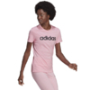 Koszulka damska adidas Loungwear Essentials Slim Logo Tee różowa HD1681