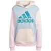 Bluza damska adidas Essentials Logo Boyfriend Fleece różowo-niebieska IM0267