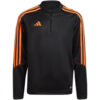 Bluza dla dzieci adidas Tiro 23 Club Training Top czarno-pomarańczowa HZ0186