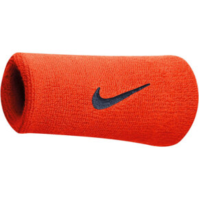 Frotki na rękę Nike Swoosh Doublewide Wristbands pomarańczowe N0001586804OS