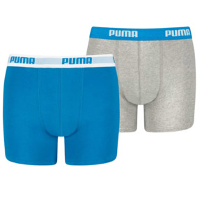 Bokserki dla dzieci Puma Basic Boxer 2P niebieskie, szare 935454 02