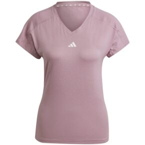 Koszulka damska adidas Aeroready Train Essentials Minimal Branding V-Neck Tee różowa HZ5662