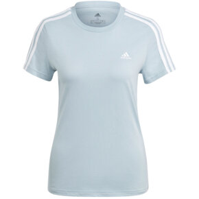 Koszulka damska adidas Essentials Slim 3-Stripes Tee jasnoniebieska IM2788