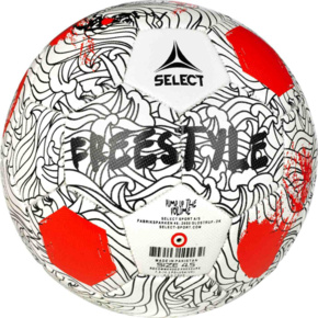 Piłka nożna uliczna SELECT Freestyle rozmiar 4,5 biało/czerwona