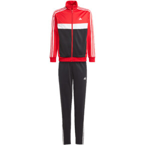 Dres dla dzieci adidas Essentials 3-Stripes Tiberio Track Suit czerwono-czarny IJ7083