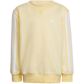 Bluza dla dzieci adidas Essentials 3-Stripes Crewneck żółta HP1273