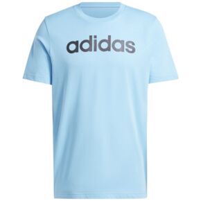 Koszulka męska adidas Essentials Single Jersey Linear Embroidered Logo Tee niebieska IS1350