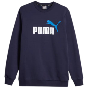 Bluza męska Puma ESS+ 2 Col Big Logo Crew FL granatowa 586762 07