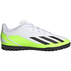 Buty piłkarskie dla dzieci adidas X Crazyfast.4 TF biało-zielone IE4066