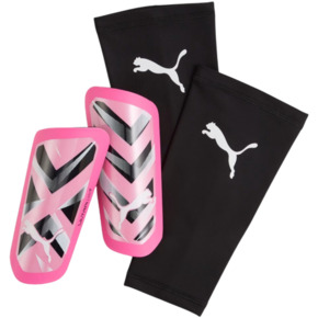 Ochraniacze piłkarskie Puma Ultra Light Sleeve różowo-czarne 30873 08