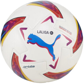 Piłka nożna Puma Orbita LaLiga 1 FIFA Quality biało-czerwono-niebieska 84106 01
