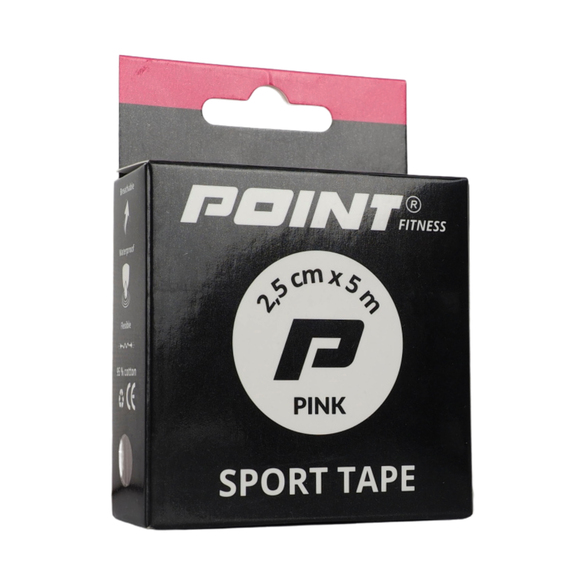 Taśma sportowa Point Tape 2,5 cm x 5 m różowa