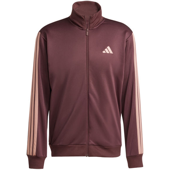 Dres męski adidas Sportswear Basic 3-Stripes French Terry brązowy JI8872