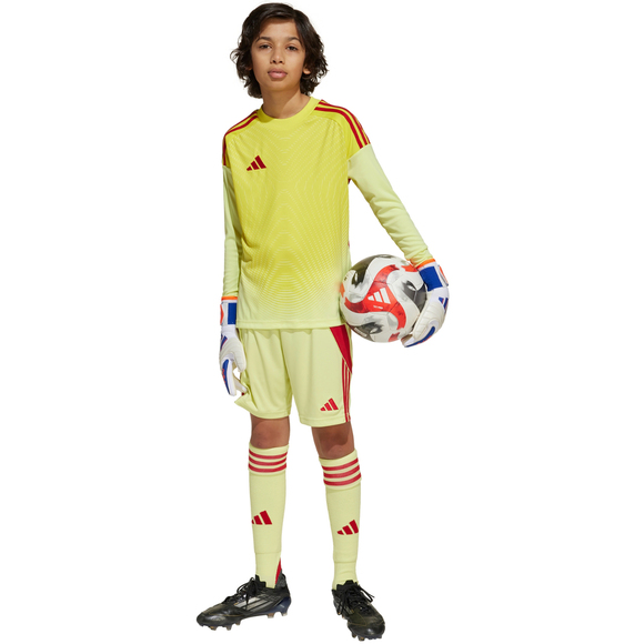 Koszulka bramkarska dla dzieci adidas Tiro 25 Competition Long Sleeve Jersey żółto-czerwona KJN2020
