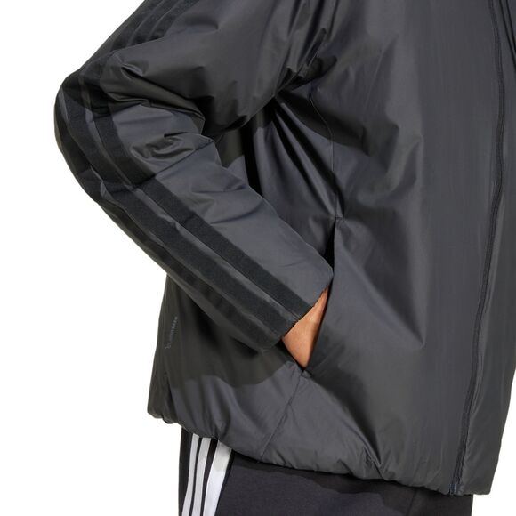 Kurtka męska adidas Essentials Climawarm 3 Stripes Insulated Hooded czarna KB8149