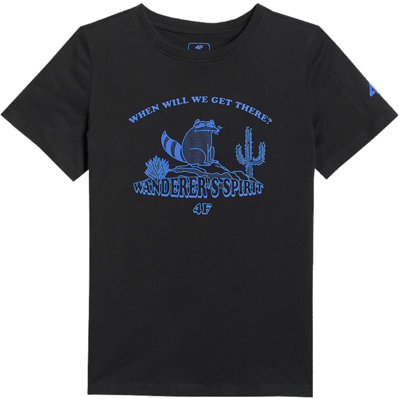 Koszulka dla chłopca 4F M2815 głęboka czerń 4FJWSS26TTSHM2815 20S