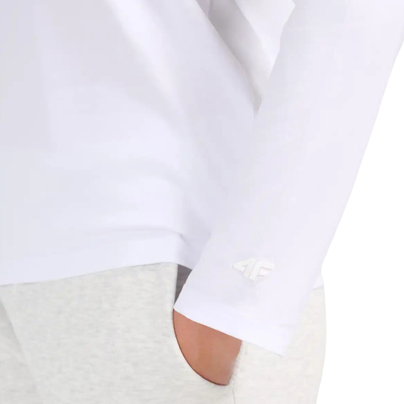 Koszulka damska 4F longsleeve F639 biała 4FWMM00TLONF639 10S