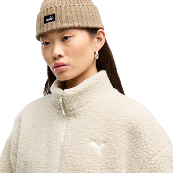 Kurtka damska Puma Re:Fibre Sherpa kremowa 694567 87