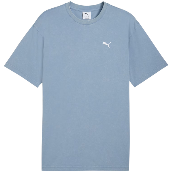 Koszulka męska Puma Ess Elevated Relaxed Wash Tee niebieska 688048 34