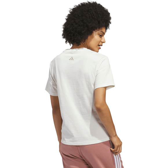 Koszulka damska adidas Cursive Wordmark Graphic biała KQ6404