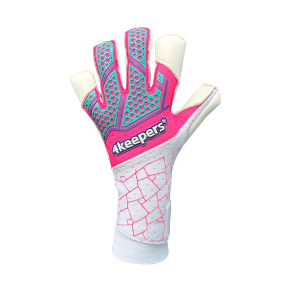 Rękawice bramkarskie 4Keepers Neo Raya RFG2 Junior biało-różowe