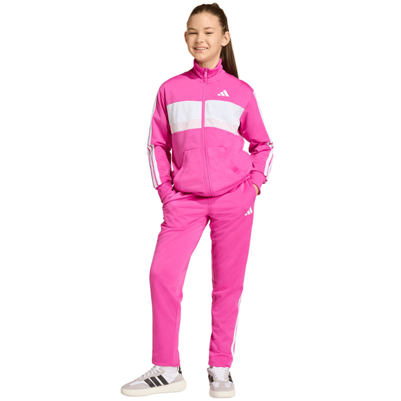 Dres dla dzieci adidas Seasonal Essentials Tiberio 3-Stripes Tricot różowy KS5519